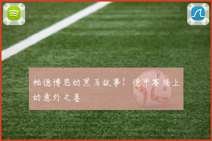 帕德博恩的黑马故事!德甲赛场上的意外之喜